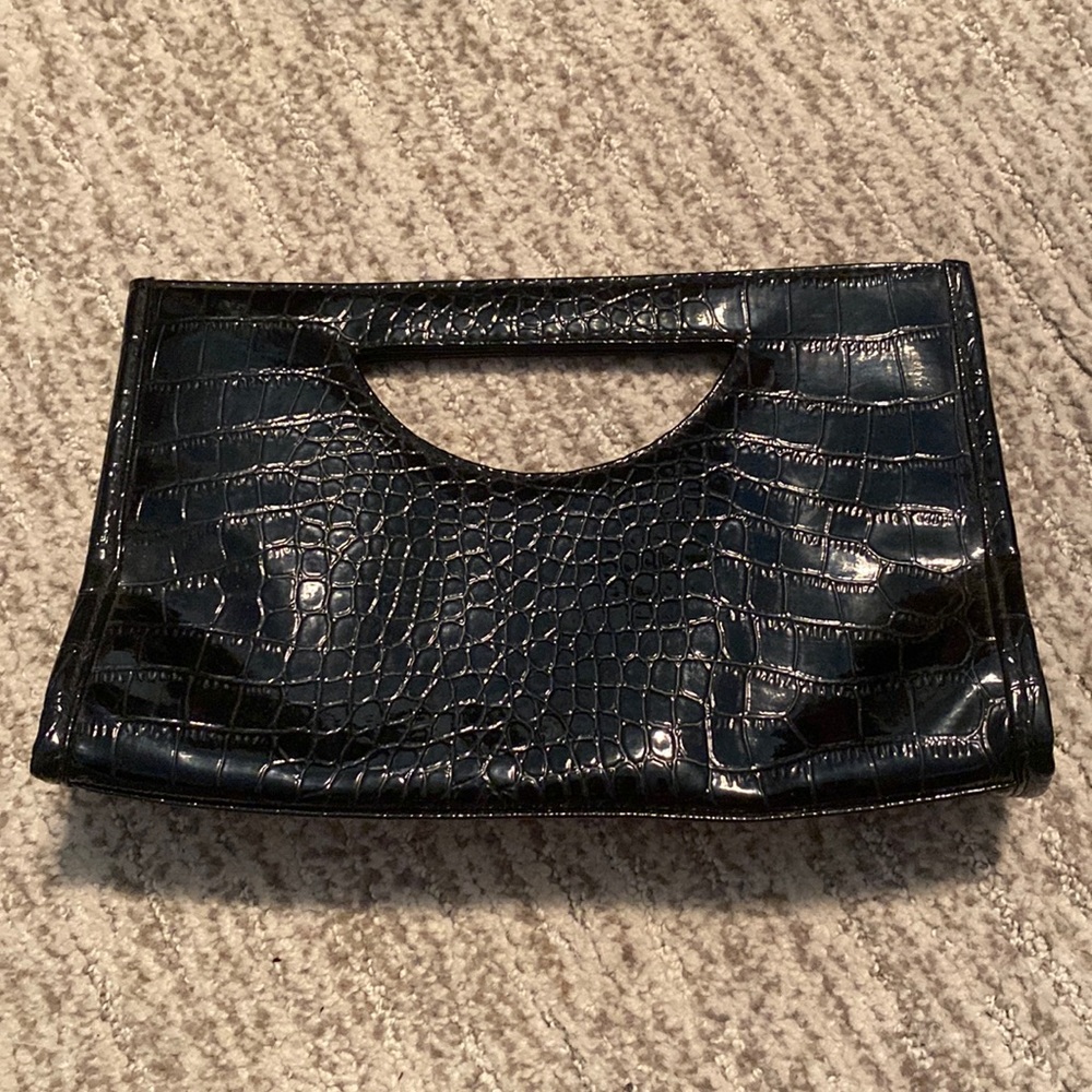 Snakeskin look clutch